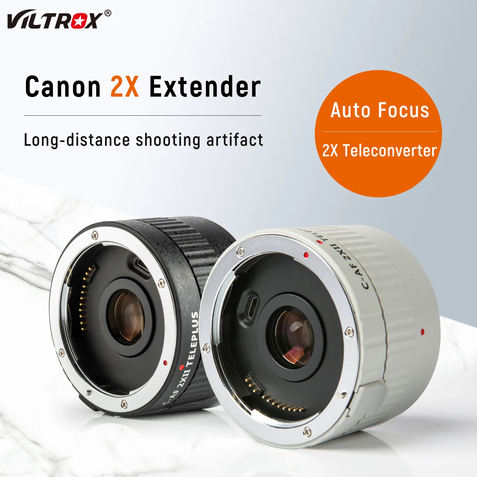 Купи Viltrox C-AF 2XII Teleconverter Extender Auto Focus Mount Lens 2.0X Extender Telephoto Converter for Canon EOS EF lens 7DII 5DIV за 5,456 рублей в магазине AliExpress