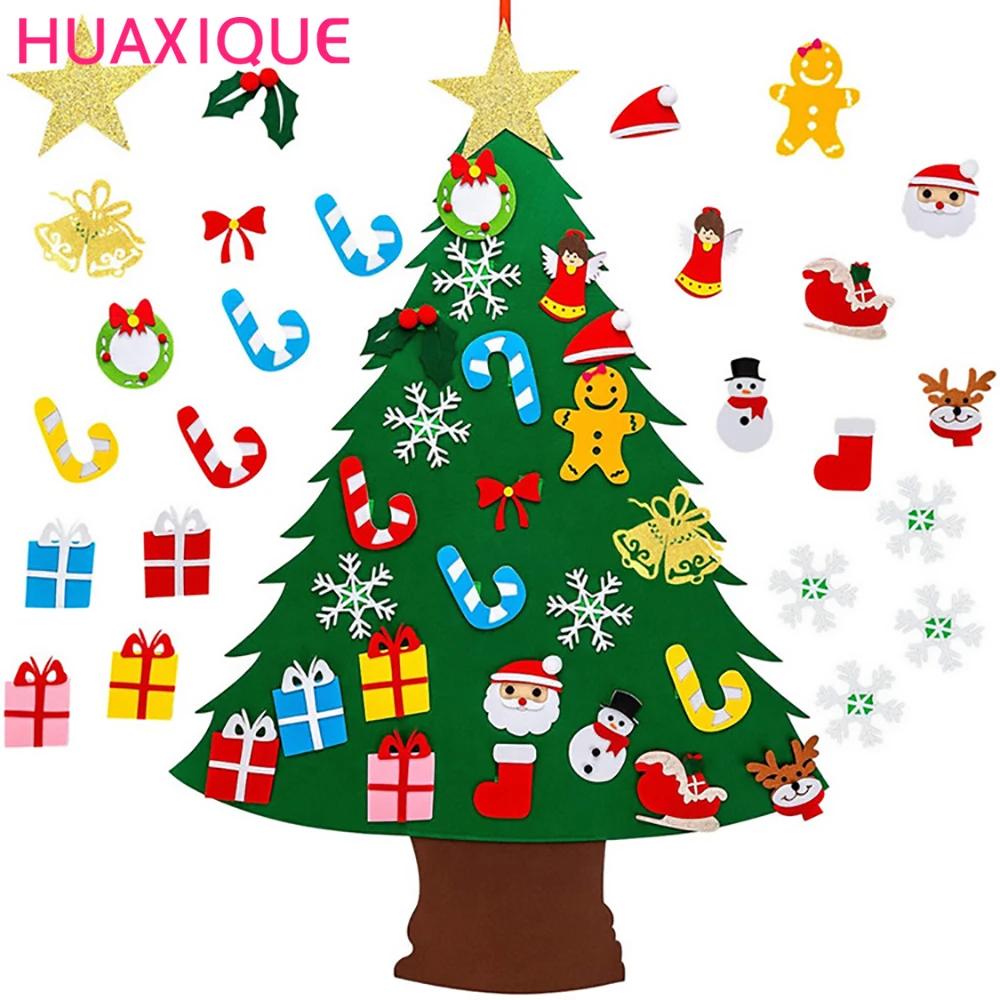 

Рождественские украшения, войлочная Рождественская елка, трехмерные детские украшения ручной работы «сделай сам» для рождественской елки, домашние новогодние подарки