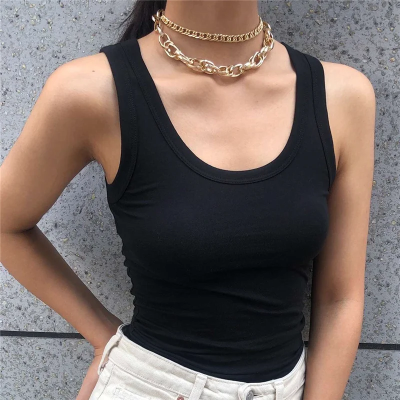 

Multi Layered Exaggerated Big Chunky Link Choker Necklaces for Women Twisted Cuban Chain Charm Necklace Jewelry Gift