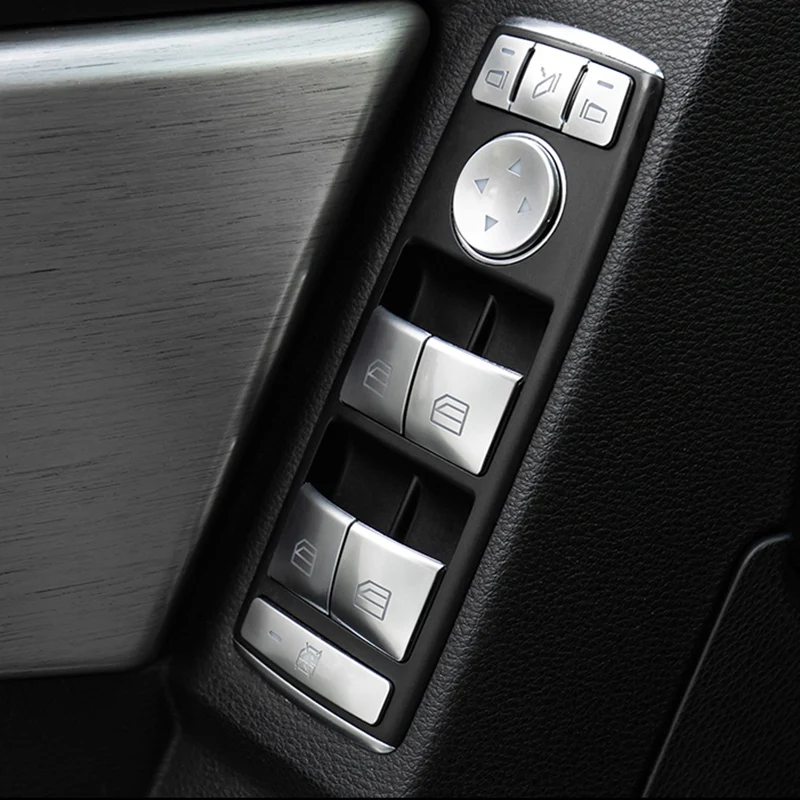 

Car Window Glass Lift Button Sticker Window Lift Switch Button Frame Sequins Sticker Cover Trim for Tesla MODEL S/X