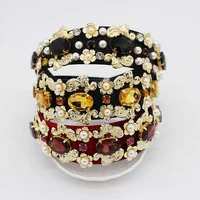 new baroque gemstone headband diamond hair accessories prom headband party headwear mask for face fashion bedazzler