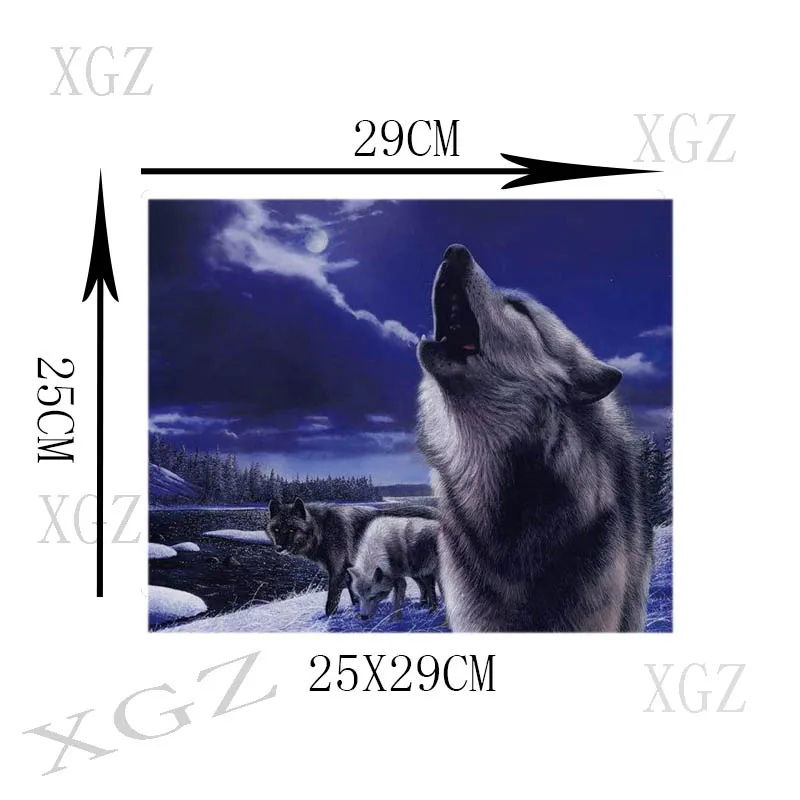 

XGZ Animal Night Wolves Roaring Large Game Mouse Pad Black Lock Custom Computer Keyboard Table Mat Rubber Stripe Anti-skid Xxl