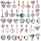 Buipoey, новинка, подвеска в виде цветка розы, подвеска в форме сердца, дерево жизни, бусины, подходит для брендового браслета и ожерелья, Ловец снов с сердцем для мамы, аксессуары