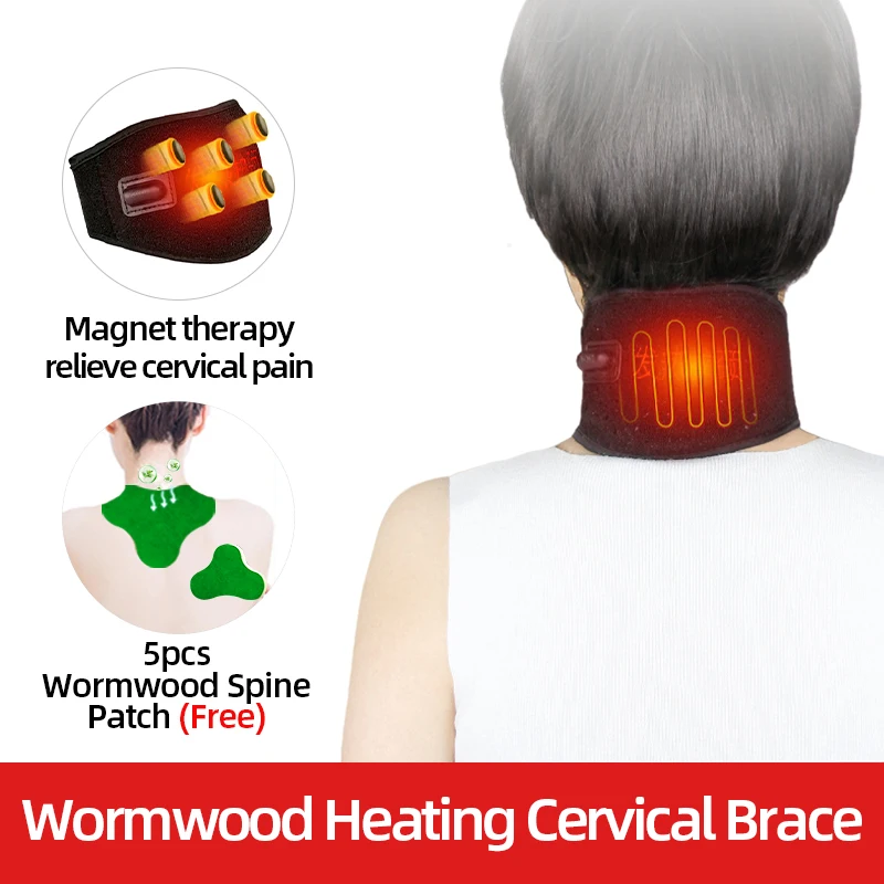 

USB Self-heating Neck Brace Moxibustion Therapy Neck Support Belt Relief Neck Pain Warmer Massager For Posture Corrector