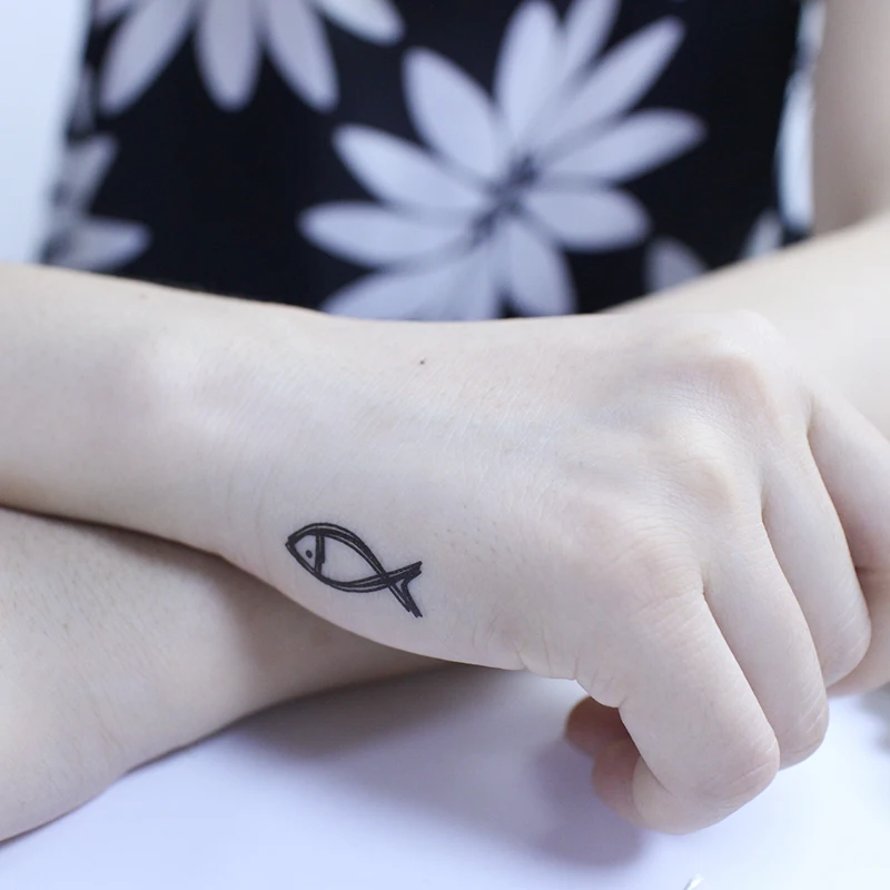 

Flamingo Fish Love Temporary Tattoo Sticker Waterproof Women Men Adults Fake Body Art New Design 10.5X6cm Kids Hand Tatoo