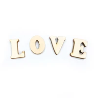 100pcs diy wood english letter decoration accessories wood craft unfinished craft cardstock cute buttons wooden birthday gift