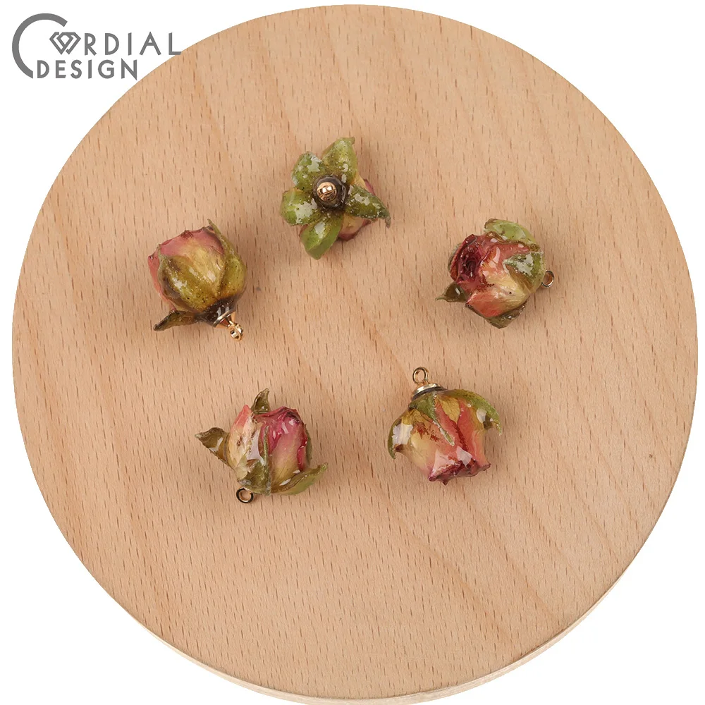 

Cordial Design 30Pcs Jewelry Accessories/Earring Findings/Multicolor Natural Rose/Hand Made/Charms For Necklaces/DIY Making