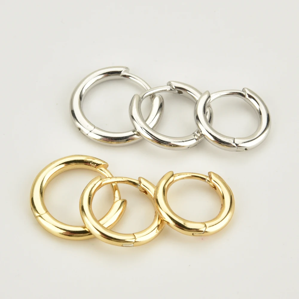 Серьги-кольца ANDYWEN Серебристые серьги-кольца в стиле панк 7 мм 8 9 | Украшения и