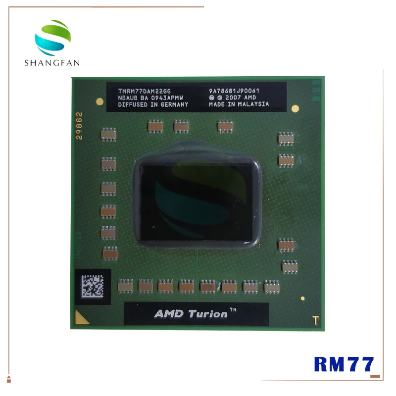 Процессор AMD Turion 64 X2 для мобильных телефонов, двухъядерный, 2,3 ГГц, TMRM77DAM22GG, разъем S1 (art.: 7b1d08bab) - 7b1d08bab