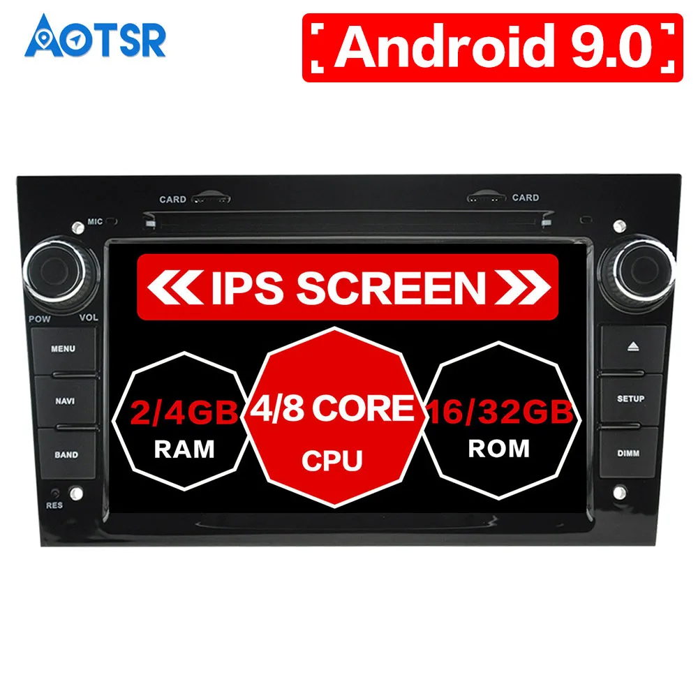 Автомобильный мультимедийный плеер Opel 2 Din Android 9 0 DVD GPS для Vauxhall Astra H G J Vectra Antara Zafira