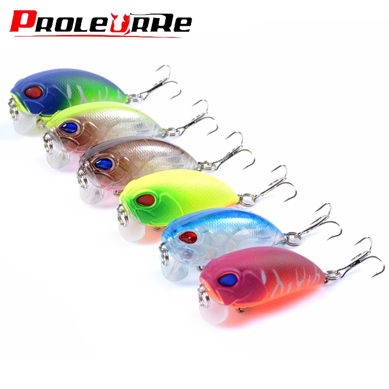 

6pcs Mixed Colors Fishing Lure Set Minnow Baits Kit Wobbler Crankbaits with Treble Hooks Fishing Tackle 50mm 7g Hard Bait