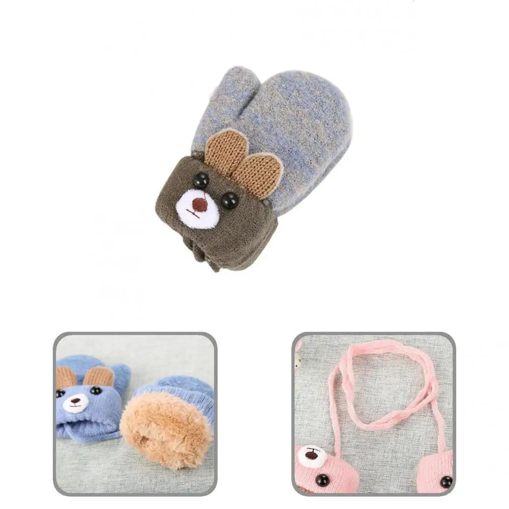 

Soft 1 Pair Casual Warm Newborn Gloves Children Boys Girls Gloves Thickened for Skiing