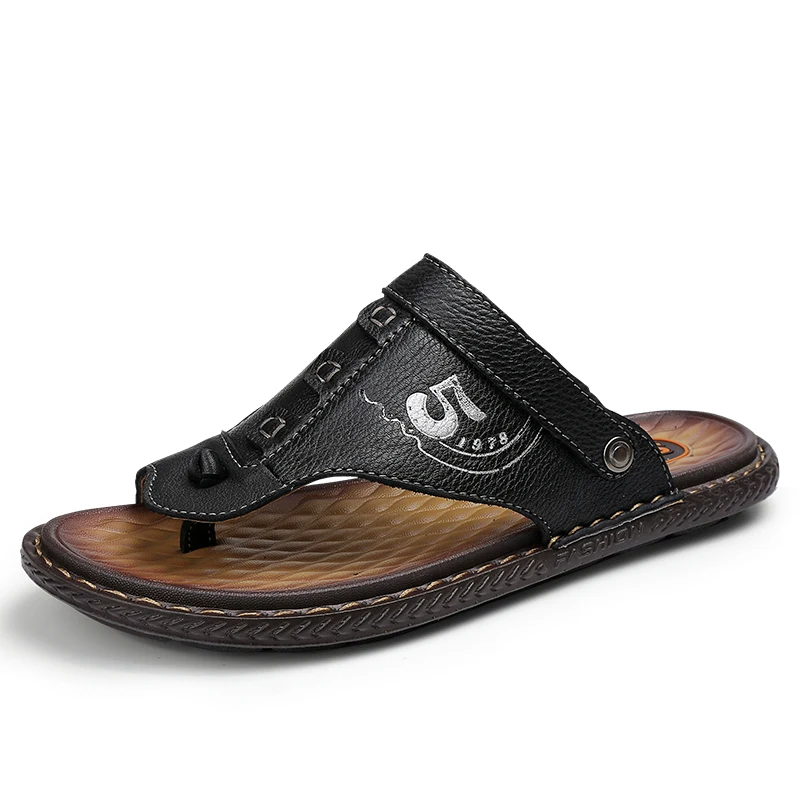 Мужские Пляжные шлепанцы AODLEE натуральная кожа сандалии сланцы летняя обувь 45 |