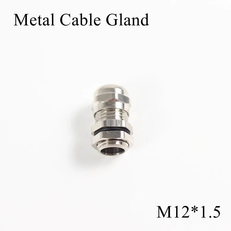 1 шт./лот M12 металлическое уплотнение кабеля IP68 Водонепроницаемый никелевый