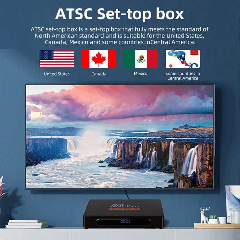 Android ATSC цифровой преобразователь Приставка Smart tv приставка iptv телеприставка WIFI