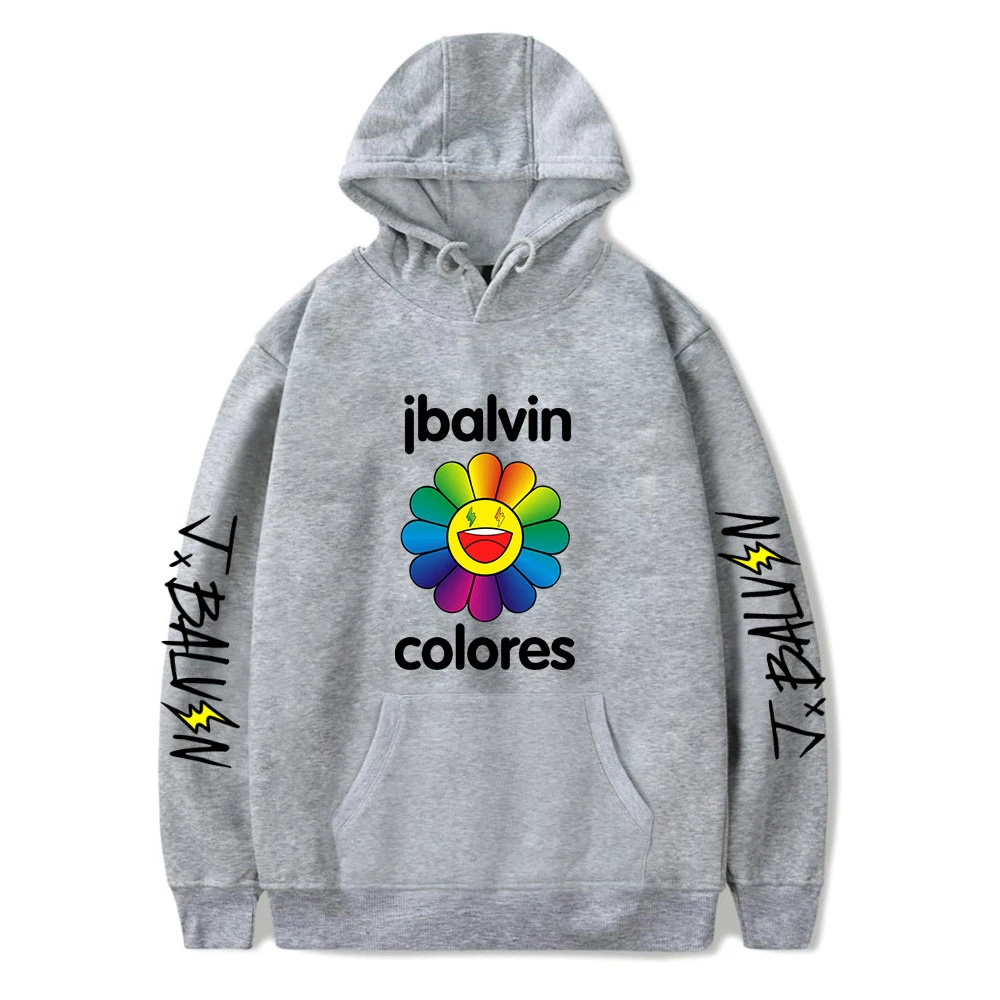 

Kpop Popular J BALVIN Hoodies men/women Sun Flowers Women Long Sleeve Hooded sweatshirts for teen boys Unisex Fashion Casual