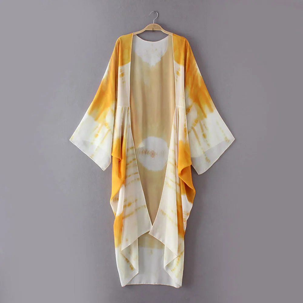Винтажный женский кардиган-кимоно 2021 рубашка блузка летняя шифоновая женская с