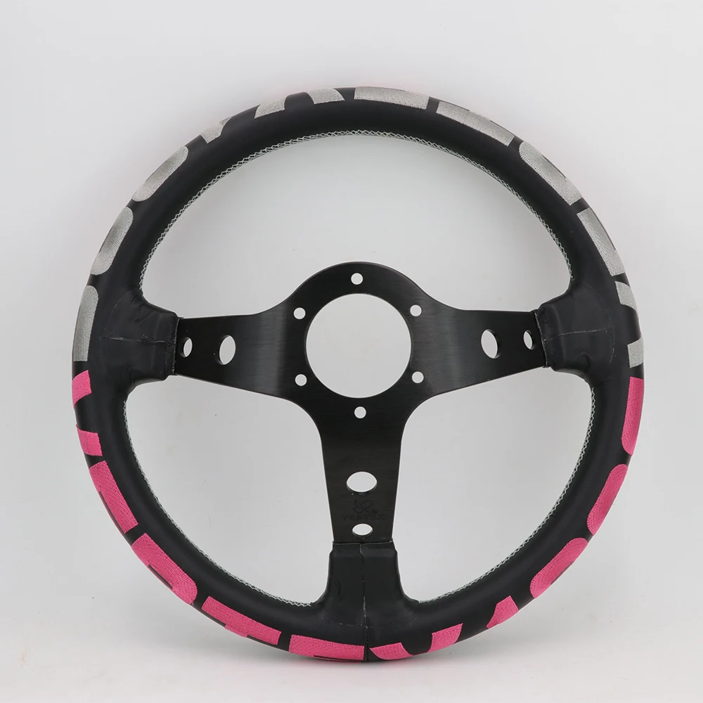 13 дюймовые спортивные рулевые колеса из 1996 натуральной кожи с розовой