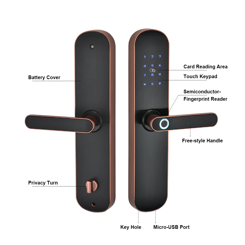 FREECAN Bluetooth Wi Fi электронный дверной замок с приложением TTlock смарт для защиты от