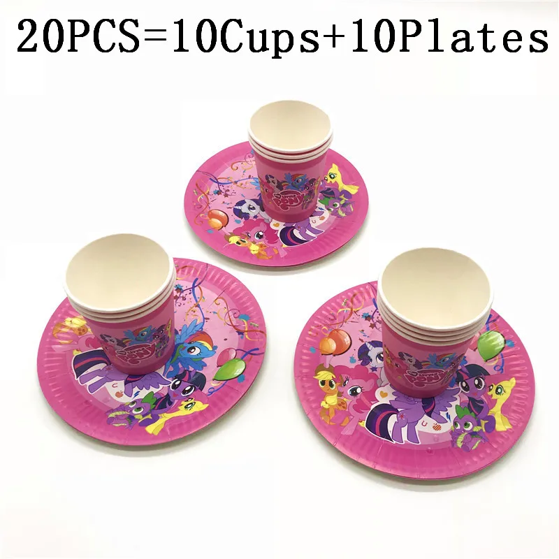 Набор одноразовой посуды из мультфильма Мой Маленький Пони | Дом и сад