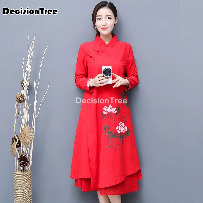 2021 женское платье cheongsam с цветочным принтом китайское qi pao свадебное невесты