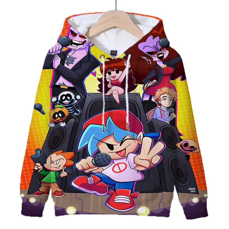

Children Friday Night Funkin Hoodies Sweatshirt Game Fnf 3D Hoodie for Boys Girl Cartoon Pullover Tops Teens Streetwear Sudadera