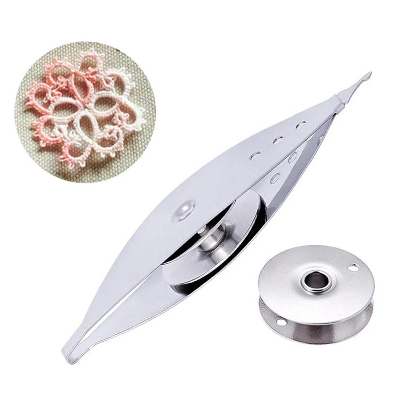 

Metal Tatting Shuttle for hand lace making DIY Craft Tool for Lace Making Metal Tatting Shuttle Knitting Weaving Tools