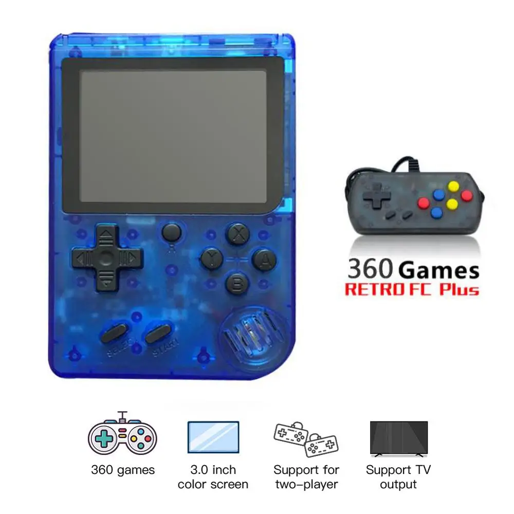 

Upgrade RS-6A With Store 360 games Retro Portable Mini Handheld Game Console 8-Bit 3.0 Inch Color LCD Game Player For FC Game