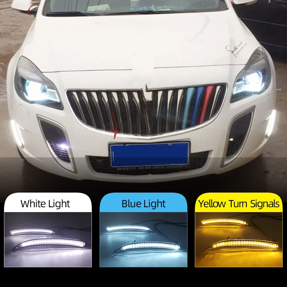 Дневные ходовые огни CSGJMY 2 шт. светодиодный ДХО с указателем поворота для Buick Regal GS