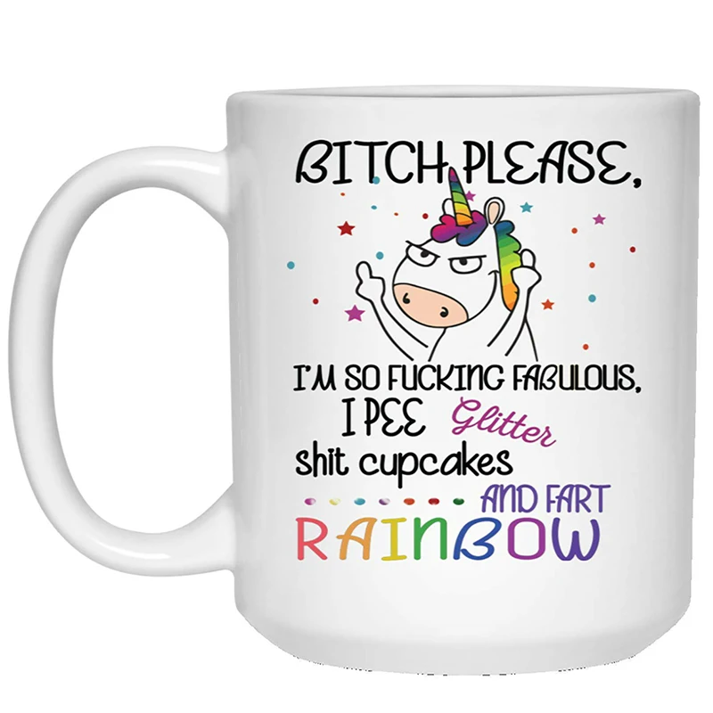 Сука I'm A Unicorn Fart радужные подарочные кружки с принтом чашки чайные кружки