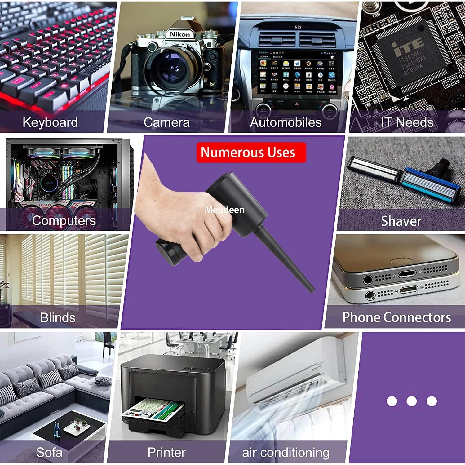 68 Вт 5000 мАч электрический беспроводной очиститель клавиатуры | Компьютеры и офис