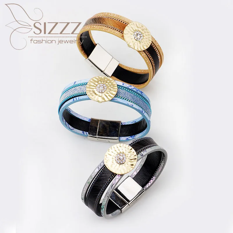 2019 европейский и американский популярный кожаный браслет браслеты ручной вязки