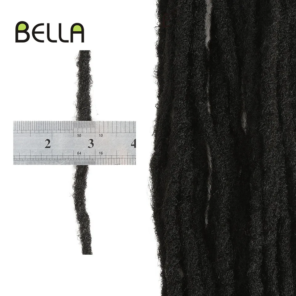 Накладные волосы Bella Dreadlocks черные коричневые синтетические 60 прядей дредлока для