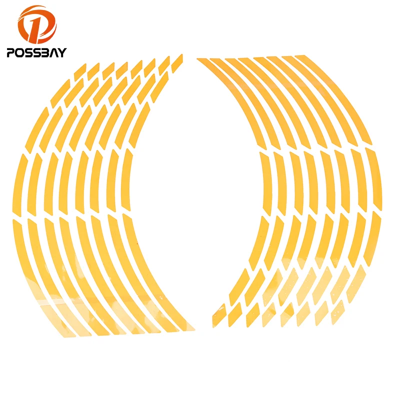 Автомобильные наклейки на колеса POSSBAY для мотоцикла велосипеда Стайлинг полоса