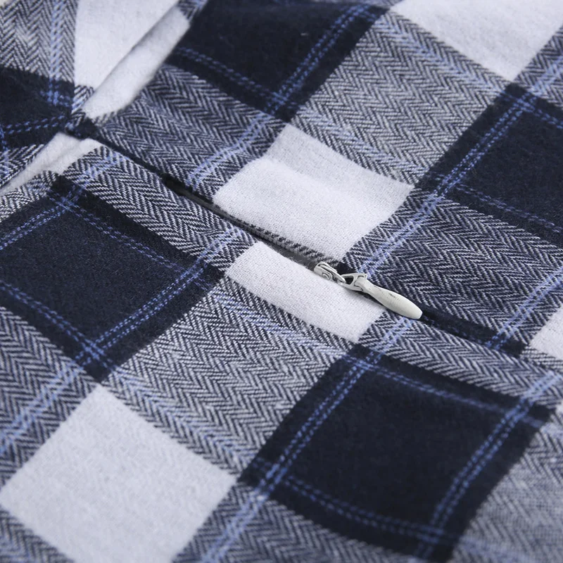

Tonval Women 50s Plaid Vintage Swing Dress Turn Down Collar Button Front Ladies Elegant A Line Autumn Winter Clothes Robe
