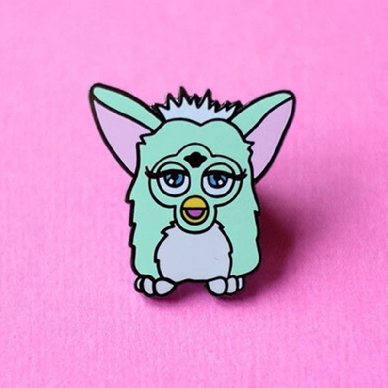 Симпатичная брошь Furby Vaporwave булавки эмалированные металлические значки булавка