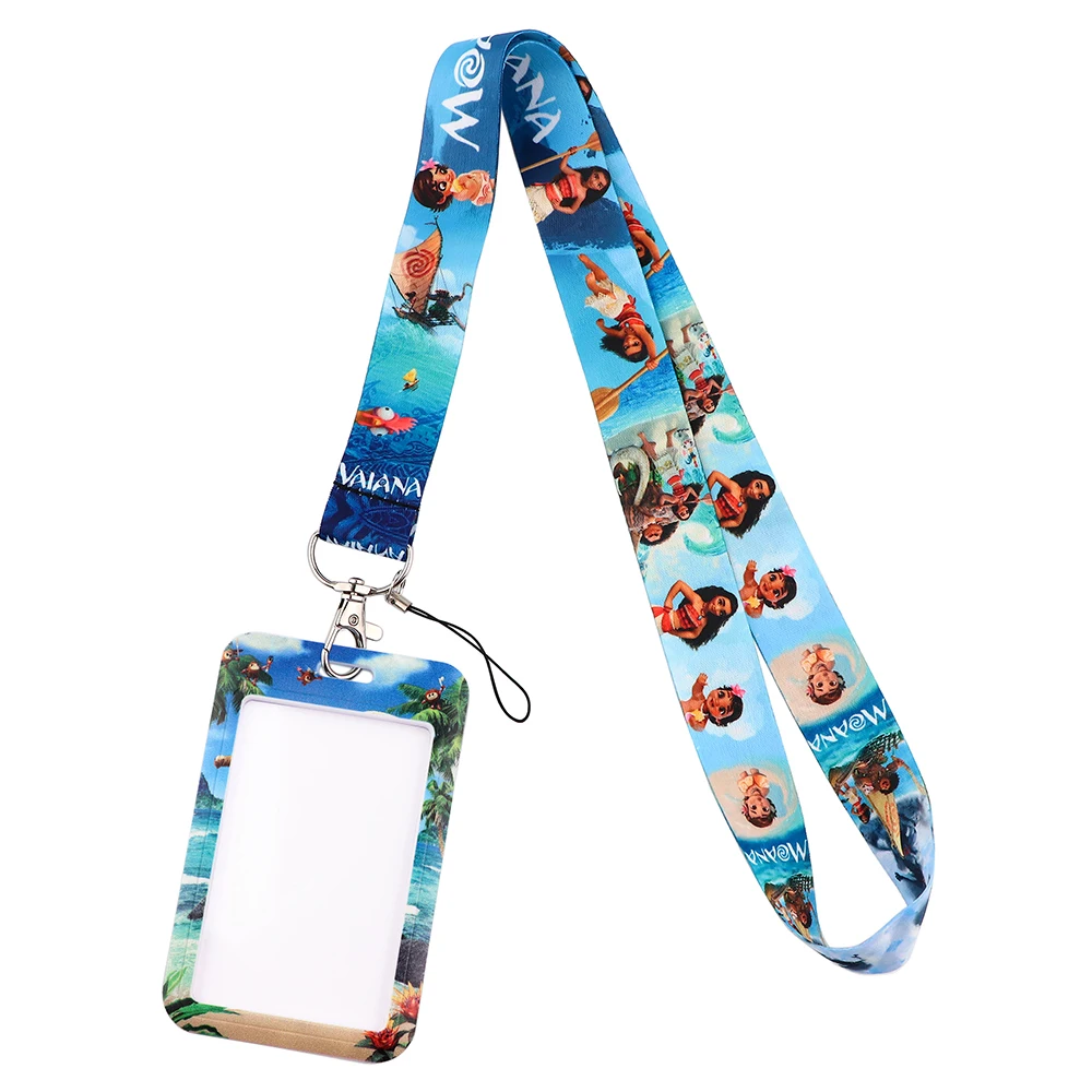 lt1269 moana lanyard for keys chain id card cover pass student mobile phone usb badge holder key ring neck straps accessories free global shipping