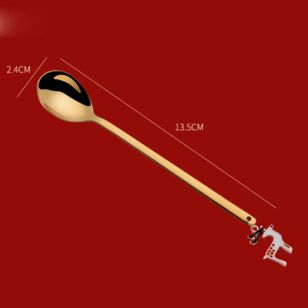 Ложки рождественские из нержавеющей стали 6 шт./компл. украшения для домашней