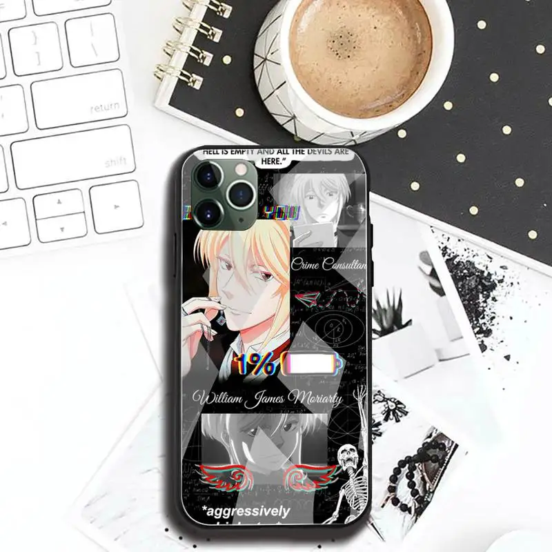 Чехол для телефона с аниме Moriarty the Patriot закаленное стекло iPhone 12 11 Pro Max Mini XR XS MAX 8X7 6S 6