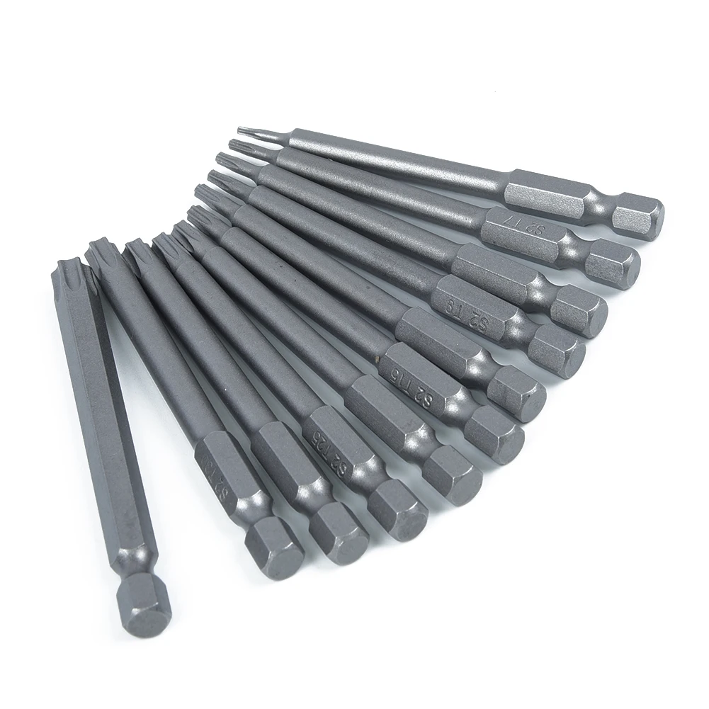 11 шт. Набор отверток Torx 1/4 &quotШестигранная крестообразная головка отвертка S2