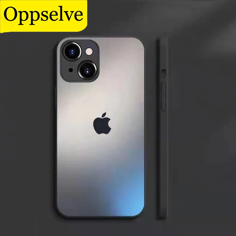 

Ультратонкий чехол из закаленного стекла для iPhone 13 12 11 Pro Max Mini X XR XS Max 7 8 6 S Plus, мягкий силиконовый чехол с покрытием