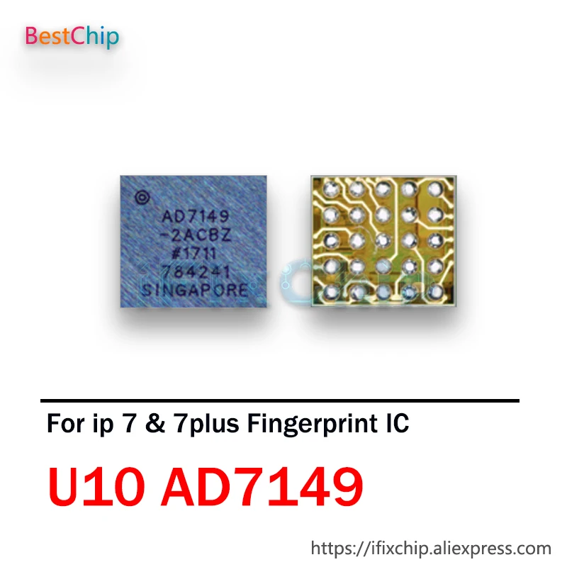 5 шт./лот для iPhone 7 Plus 8 8PLUS U10 AD7149 кнопка возврата сканер отпечатка пальца ic на