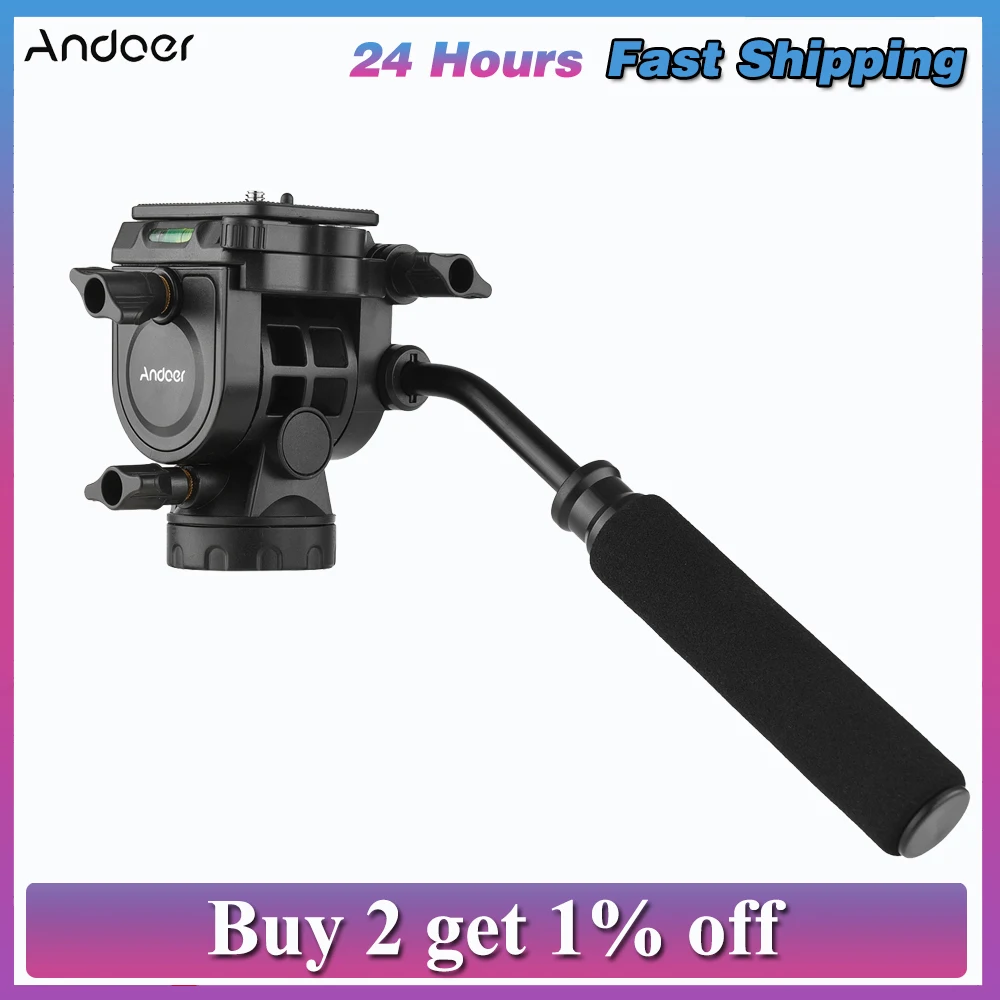 Жидкая гидравлическая шаровая Головка панорамная фотография с ручкой для 1/4