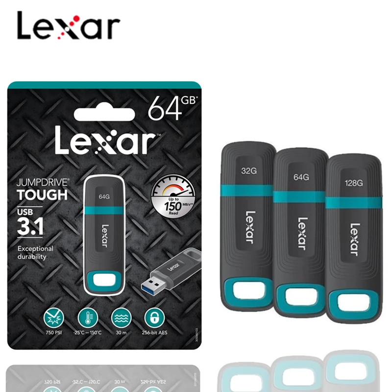 USB флеш-накопитель Lexar 32 ГБ 64 128 USB3.1 высокоскоростной u-диск жесткий
