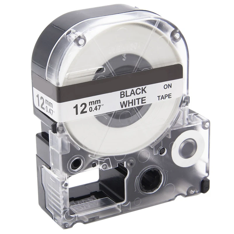 Этикетка 12 мм кассета для заправки зажигалок совместимый Epson LabelWorks LC-4WBN9 LW-300 LW-400