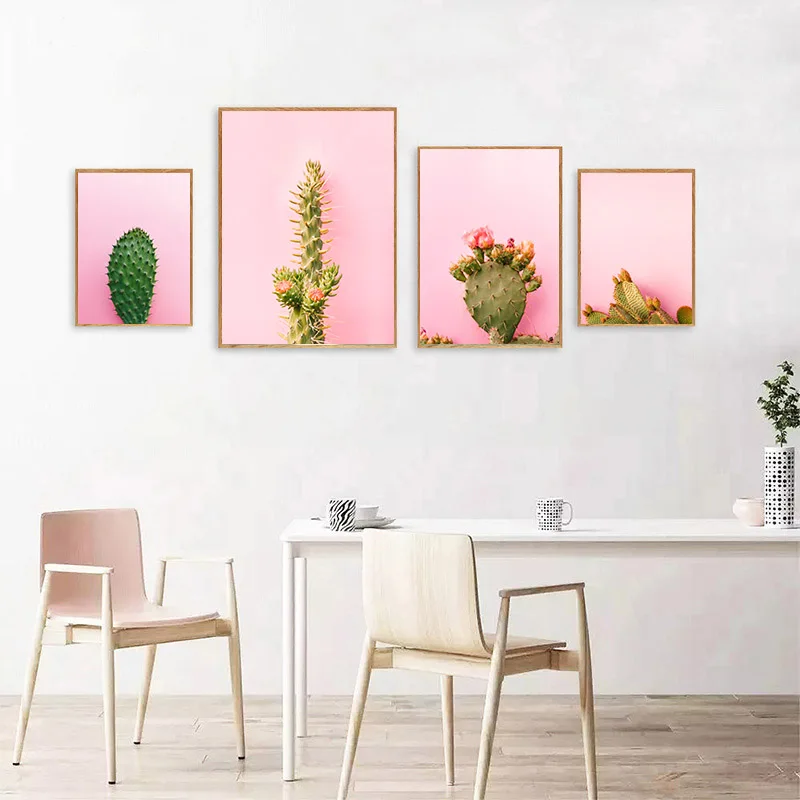 

Succulent Plant Cactus Canvas Poster Nordic Wall Art Print Painting Minimalist Decorative Picture Scandinavian Home Decoration