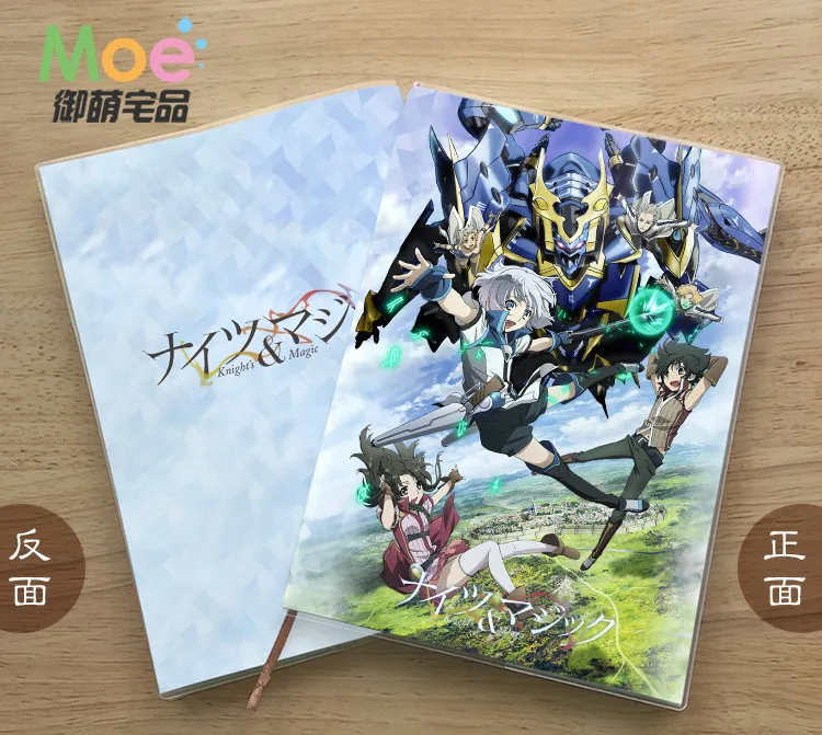 

Anime Knight's & Magic Figure Student Writing Paper Notebook Delicate Eye Protection Notepad Diary Memo Gift