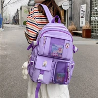 2021 women large capacity travel backpack female multi pocket college waterproof school bags transparent pocket laptop backpacks