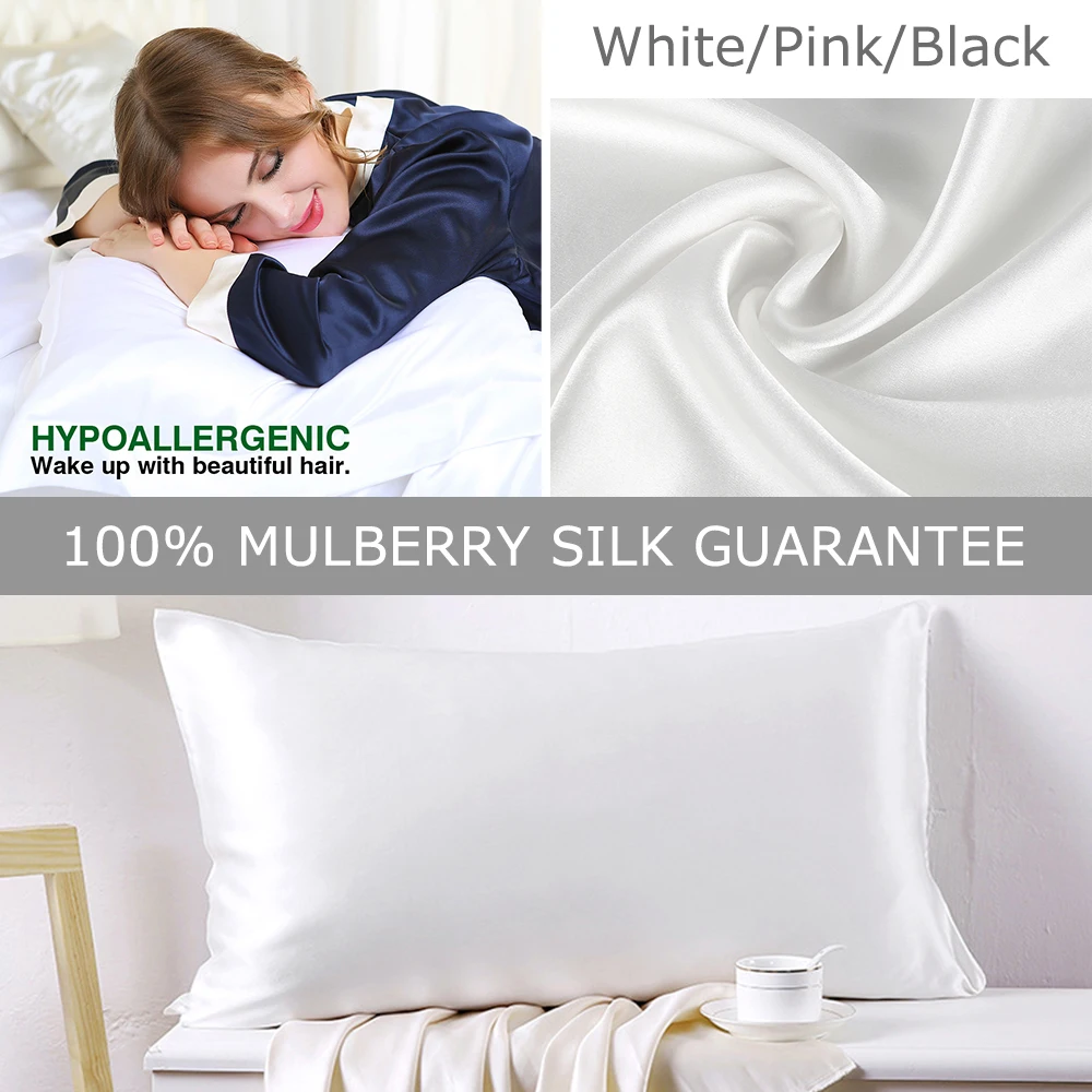 

100% Pure Mulberry Silk Pillowcase Real Silk Pillowcase Natural Silk Pillowcase Mulberry Silk Pillow Case Silk Pillowcase
