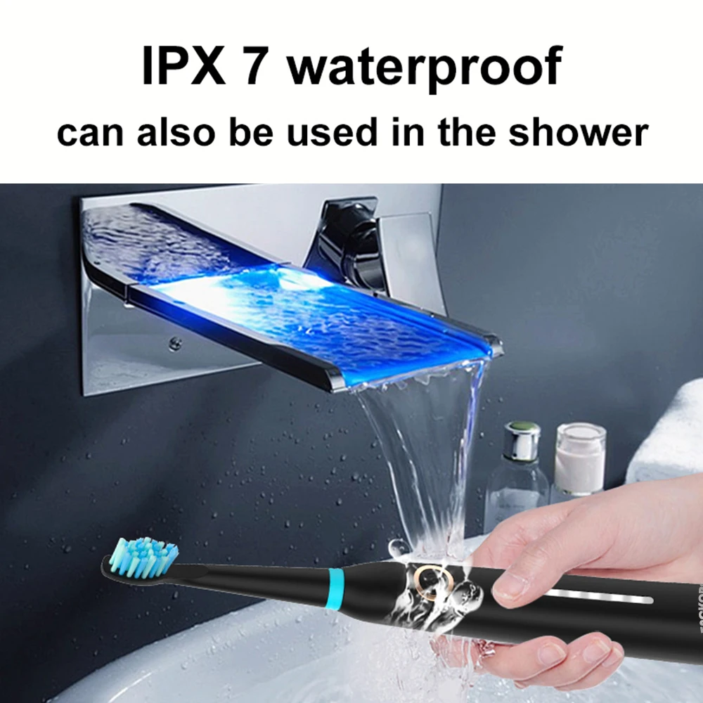 Ультразвуковая электрическая зубная щетка 5 режимов зарядка по USB | Бытовая